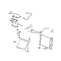 OEM 2006 Pontiac Solstice Radiator Surge Tank Air Bleed Hose (Radiator To Tee Fitting) Diagram - 19130338