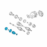 OEM 1995 Lexus LS400 Boot Kit, RR Drive S Diagram - 04439-40022