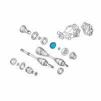 OEM Lexus GS400 Cover, Rear Axle Inboard Joint End Diagram - 42344-50011