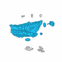 OEM 2019 Lexus IS350 Headlamp Unit With Gas Diagram - 81185-53880