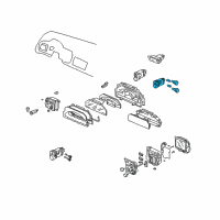 OEM 2004 Honda S2000 Switch Assembly, Rear Defogger Diagram - 35500-S2A-A01