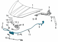OEM Chevrolet Corvette Release Cable Diagram - 84806924