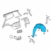 OEM 2020 Cadillac XT6 Wheelhouse Liner Diagram - 84205499