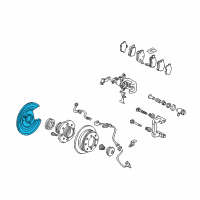 OEM 2004 Honda Accord Splash Guard, Left Rear Diagram - 43254-SDA-A51