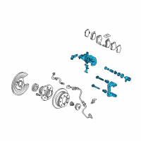 OEM 2006 Honda Accord Caliper Sub-Assembly, Left Rear (Reman) Diagram - 43019-SDA-A00RM