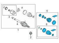 OEM 2022 Toyota Venza Boot Kit Diagram - 04429-48071