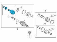 OEM Lexus NX250 Joint Assembly, RR Drive Diagram - 42360-42020