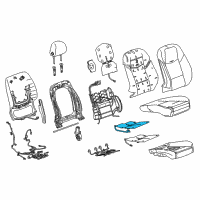 OEM Cadillac Seat Cushion Heater Diagram - 23110260