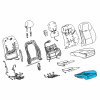 OEM Cadillac CTS Seat Cushion Pad Diagram - 23157418