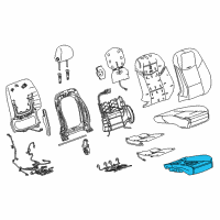 OEM 2017 Cadillac CTS Seat Cushion Pad Diagram - 23157418