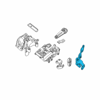 OEM 2007 Nissan Sentra Bracket-Pull Down, LH Diagram - 11367-ET000