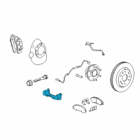 OEM 2016 Chevrolet Suburban Bracket Kit-Front Brake Caliper Diagram - 23498371