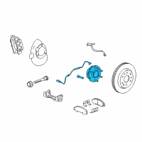 OEM 2018 Chevrolet Tahoe Front Wheel Bearing (W/ Bearing & Wheel Speed Sensor) Diagram - 23356816