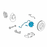OEM 2015 GMC Yukon Front Wheel Bearing (W/ Bearing & Wheel Speed Sensor) Diagram - 23356816