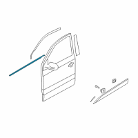 OEM Hyundai Weatherstrip Assembly-Front Door Belt Outside LH Diagram - 82210-2S000