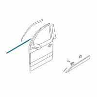 OEM 2013 Hyundai Tucson Weatherstrip Assembly-Front Door Belt Outside LH Diagram - 82210-2S000