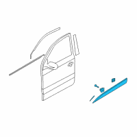 OEM 2010 Hyundai Tucson Garnish Assembly-Front Door Side RH Diagram - 87722-2S000