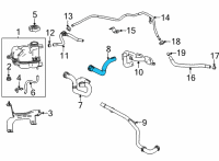 OEM 2020 Cadillac CT4 Heater Hose Diagram - 84697655