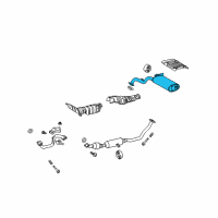 OEM 2012 Toyota Matrix Muffler & Pipe Diagram - 17430-0D440