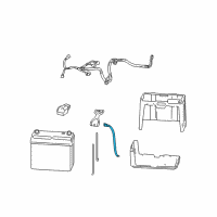 OEM 2009 Honda Civic Cable Assembly, Battery Ground Diagram - 32600-SNC-A00