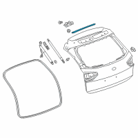 OEM Buick Regal TourX Upper Weatherstrip Diagram - 39112799