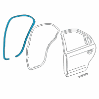 OEM Mercury Montego Weatherstrip On Body Diagram - 5G1Z-54253A10-AA