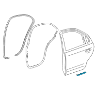 OEM Mercury Montego Lower Weatherstrip Diagram - 6F9Z-7425324-A