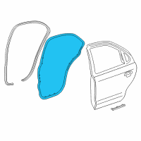 OEM Mercury Sable Door Weatherstrip Diagram - 5G1Z-5425325-AC