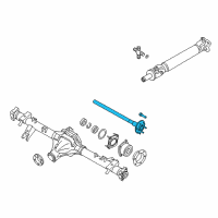 OEM 2009 Nissan Frontier Shaft-Rear Axle, L Diagram - 38165-EB000