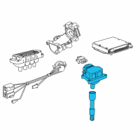 OEM 2000 BMW Z3 Ignition Coil Diagram - 12131703825