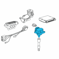 OEM 2001 BMW Z3 Ignition Coil Diagram - 12131712233