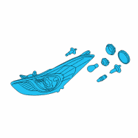 OEM 2011 Hyundai Elantra Passenger Side Headlight Assembly Composite Diagram - 92102-3Y000