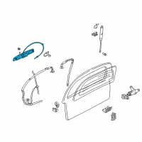 OEM 1998 Pontiac Trans Sport Handle, Lift Gate Outside Diagram - 10409804