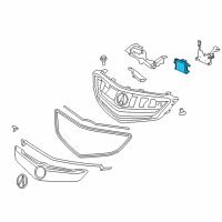 OEM 2015 Acura TLX Radar Sub Assembly Diagram - 36802-TZ3-A12