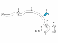 OEM 2022 Acura MDX Holder, Front Stabilizer Diagram - 51308-TYA-A10