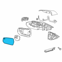 OEM 2022 Chevrolet Malibu Mirror Glass Diagram - 23372269