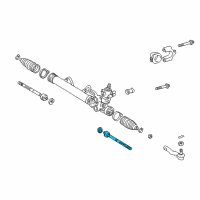 OEM 2004 Lexus SC430 End Sub-Assy, Steering Rack Diagram - 45503-29795