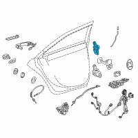 OEM 2020 Cadillac CT6 Upper Hinge Diagram - 22964949