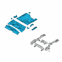 OEM Hyundai Accent Panel Assembly-Rear Floor Diagram - 65510-J0000