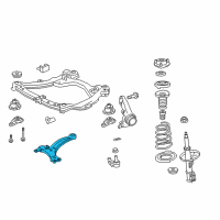 OEM 2010 Lexus ES350 Suspension Lower Control Arm Sub-Assembly Diagram - 48068-06150