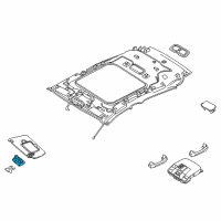 OEM Infiniti Holder-Sun Visor Diagram - 96409-5DA0B