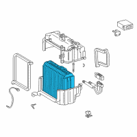 OEM 1998 Toyota RAV4 Evaporator Core Diagram - 88501-42040