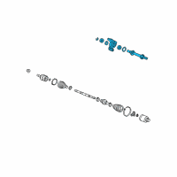 OEM 2011 Honda Civic Shaft Assembly, Half (Mt) Diagram - 44500-SNA-A00