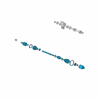 OEM Honda Civic Driveshaft Assembly, Passenger Side Diagram - 44305-SNA-N01