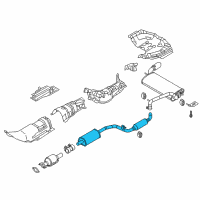 OEM Ford Center Muffler Diagram - BV6Z-5230-C