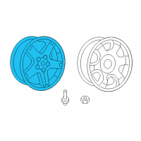 OEM 2009 Chrysler Aspen Aluminum Wheel Diagram - 52013710AA