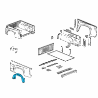 OEM Chevrolet Colorado Wheelhouse Liner Diagram - 25894547