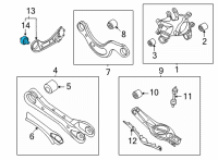 OEM Hyundai Santa Fe Bush-RR Trailing Arm, LH Diagram - 55274-S8000