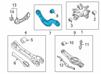 OEM 2022 Hyundai Tucson ARM COMPLETE-REAR UPPER Diagram - 55120-CW000