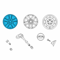 OEM Kia Forte Wheel Assembly-Aluminum Diagram - 529101M850